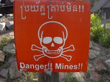 ¡Peligro! ¡Las minas terrestres!